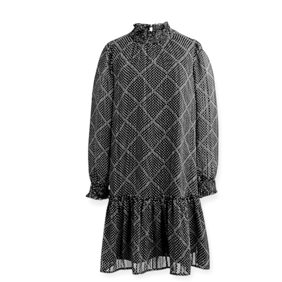 J. Crew Ruffle Tiered Mini Dress Black - Picture 1 of 7